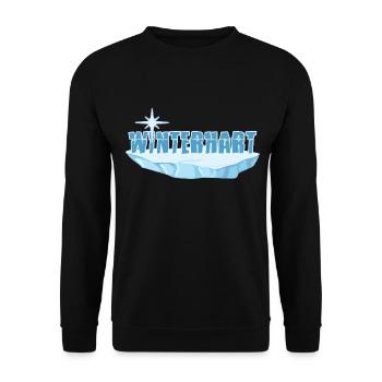 Ice bathing, hardy, winter baths, winter swimming - Unisex Sweatshirt - black - Front - Alina (178cm) & Michal (187cm)