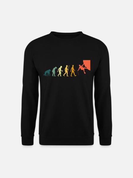 Escalade Evolution Rétro Sport Grimpeurs - Sweat-shirt Unisexe - noir