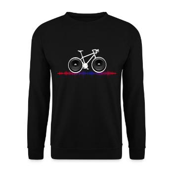 vélo rayon biker cyclisme vélo de route vélo vélo-proof - Sweat-shirt Unisexe - noir - Devant - Alina (178cm) & Michal (187cm)