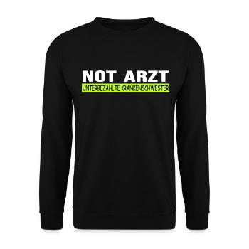 krankenschwester intensivpflege notaufnahme nurse - Unisex Pullover - Schwarz - Vorne - Alina (178cm) & Michal (187cm)