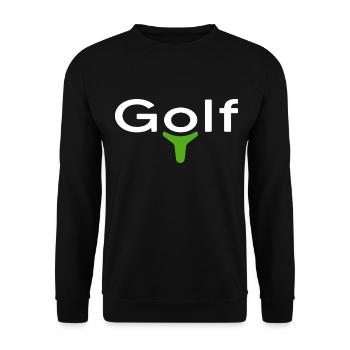 Golf Golfsport Golfspieler Golfplatz Handicap - Unisex Pullover - Schwarz - Vorne - Alina (178cm) & Michal (187cm)