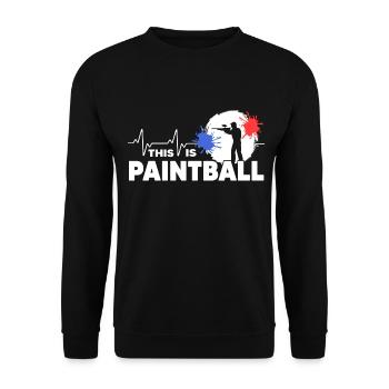 Paintball Gotcha Paintball Player - Unisex Sweatshirt - black - Front - Alina (178cm) & Michal (187cm)