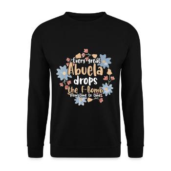 Espanol Muttertag Zitat für eine Oma Abuela - Unisex Pullover - Schwarz - Vorne - Alina (178cm) & Michal (187cm)