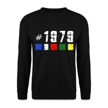 1979 retro geburtstag vintage jubiläum NEW TIBET - Unisex Pullover - Schwarz - Vorne - Alina (178cm) & Michal (187cm)