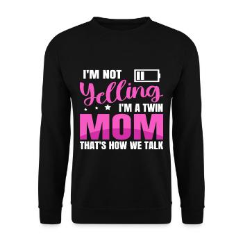 Muttertag Mutter von 2 Design für eine Mutter von - Unisex Pullover - Schwarz - Vorne - Alina (178cm) & Michal (187cm)
