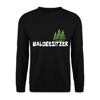 Wald Waldbesitzer Forst Waldarbeiter Kiefer Fichte - Unisex Pullover - Schwarz - Vorne - Alina (178cm) & Michal (187cm)