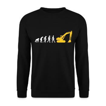Excavator Evolution Excavator Driver - Unisex Sweatshirt - black - Front - Alina (178cm) & Michal (187cm)