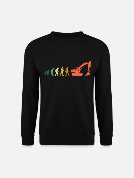 Bagger Evolution Baggerfahrer Retro - Unisex Pullover - Schwarz