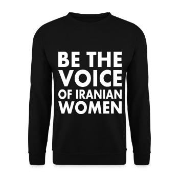 Be the voice of iranian women iran - Unisex Sweatshirt - black - Front - Alina (178cm) & Michal (187cm)