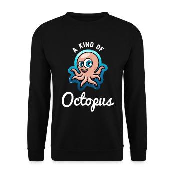 Pieuvre poissons mer poulpe calamar cadeau - Sweat-shirt Unisexe - noir - Devant - Alina (178cm) & Michal (187cm)