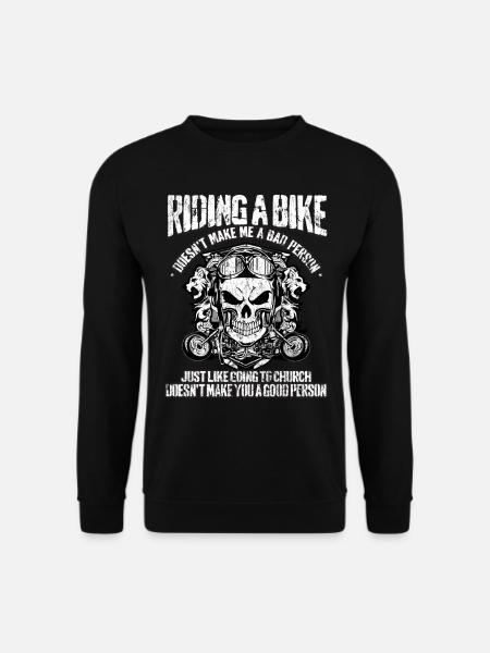 Motorrad Motorradfahrer Kirche Motorradfahren - Unisex Pullover - Schwarz