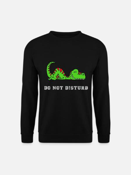 Dino Nicht Stören Schlaf Schlafen T-Trex Müde - Unisex Pullover - Schwarz