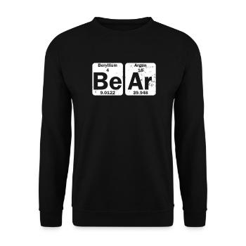 Gay Daddy Periodic Table Bear Gift - Unisex Sweatshirt - black - Front - Alina (178cm) & Michal (187cm)
