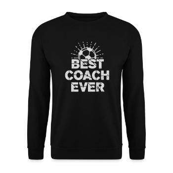 Soccer Coach Best Coach Ever Gift - Unisex Sweatshirt - black - Front - Alina (178cm) & Michal (187cm)
