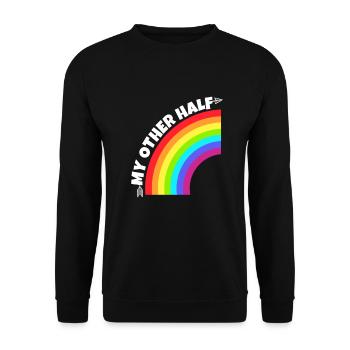 Gay Couple My Other Half Gift - Unisex Sweatshirt - black - Front - Alina (178cm) & Michal (187cm)
