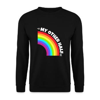 Gay Couple My Other Half Gift - Unisex Sweatshirt - black - Front - Alina (178cm) & Michal (187cm)