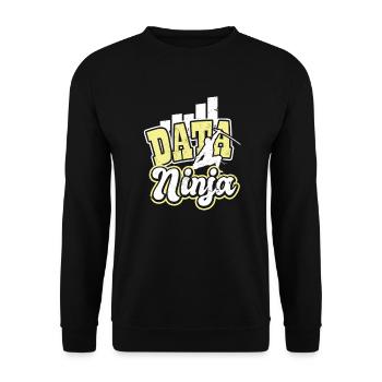 Data Ninja Business Analyst Gift - Unisex Sweatshirt - black - Front - Alina (178cm) & Michal (187cm)