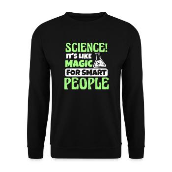 Son cadeau Science Magic For Smart People - Sweat-shirt Unisexe - noir - Devant - Alina (178cm) & Michal (187cm)