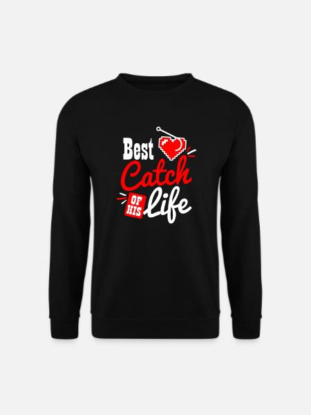 Paare, die besten Fang seines Lebens-Geschenks fischen - Unisex Pullover - Schwarz