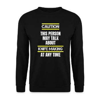 Faire du couteau avec prudence peut parler de cadeau - Sweat-shirt Unisexe - noir - Devant - Alina (178cm) & Michal (187cm)