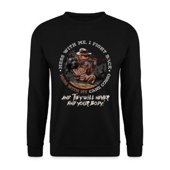 Cane Corso Jäger Hund Jagd Hunderasse Hundeliebe - Unisex Pullover - Schwarz - Vorne - Alina (178cm) & Michal (187cm)