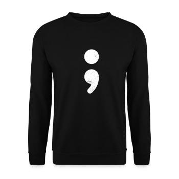 Prévention du suicide, sensibilisation à la dépression - Sweat-shirt Unisexe - noir - Devant - Alina (178cm) & Michal (187cm)