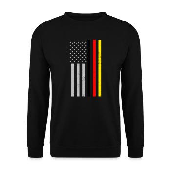 Cadeau de drapeau américain - Sweat-shirt Unisexe - noir - Devant - Alina (178cm) & Michal (187cm)