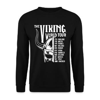Tour du monde viking - Sweat-shirt Unisexe - noir - Devant - Alina (178cm) & Michal (187cm)
