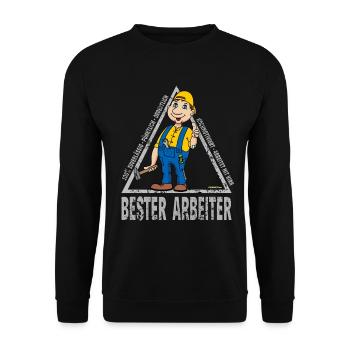 Best Worker - Unisex Sweatshirt - black - Front - Alina (178cm) & Michal (187cm)