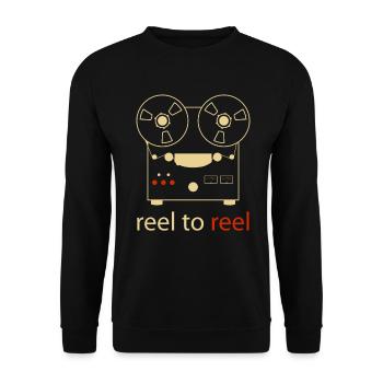 Analog Tape Hi-Fi Vintage Stereo Audiophile - Unisex Sweatshirt - black - Front - Alina (178cm) & Michal (187cm)
