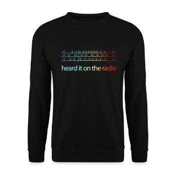 Radio Hi-Fi Vintage Stereo Audio Retro Hifi - Unisex Pullover - Schwarz - Vorne - Alina (178cm) & Michal (187cm)