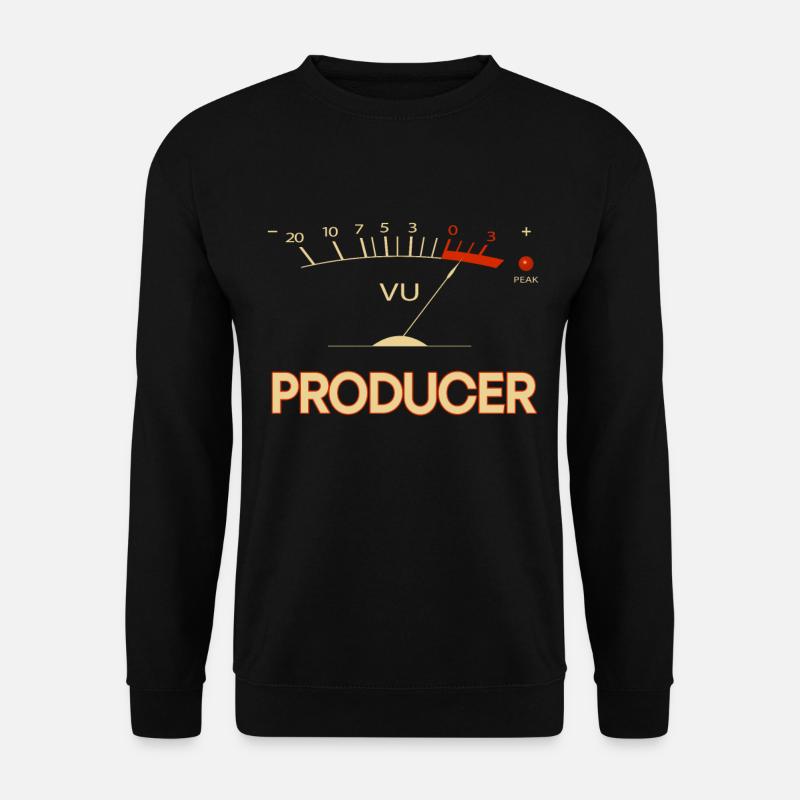 Producer VU Meter Hi-Fi Vintage Stereo Audiophile - Unisex Pullover - Schwarz