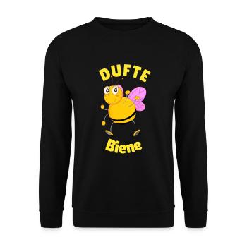 Dufte Biene Karnevalskostüm, Mottoparty - Unisex Pullover - Schwarz - Vorne - Alina (178cm) & Michal (187cm)