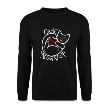jeu chat meowster - Sweat-shirt Unisexe - noir - Devant - Alina (178cm) & Michal (187cm)