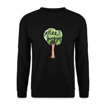 tree hugger - Unisex Sweatshirt - black - Front - Alina (178cm) & Michal (187cm)