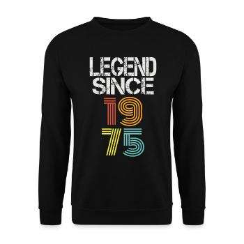 1975 Shirt Birthday Vintage Legend - Unisex Sweatshirt - black - Front - Alina (178cm) & Michal (187cm)