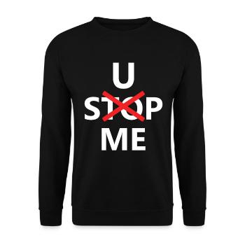 U Stop me - Sweat-shirt Unisexe - noir - Devant - Alina (178cm) & Michal (187cm)