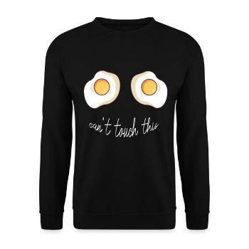 Seins - Ne pas toucher - Sweat-shirt Unisexe - noir - Devant - Alina (178cm) & Michal (187cm)