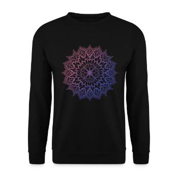 Mandala - Unisex Pullover - Schwarz - Vorne - Alina (178cm) & Michal (187cm)
