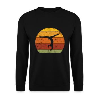 Gymnastique Gymnastique Gymnastique Gymnastique - Sweat-shirt Unisexe - noir - Devant - Alina (178cm) & Michal (187cm)