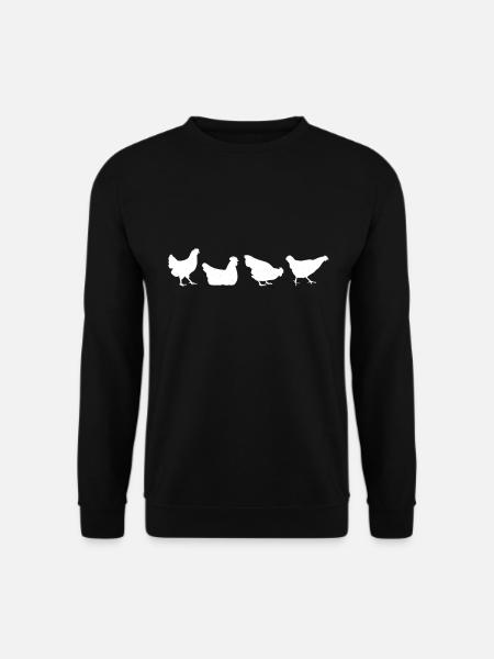 Huhn Hühner Landwirtschaft Bauernhof Landwirt - Unisex Pullover - Schwarz