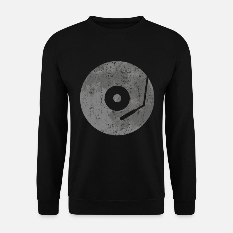 Schallplatte Schallplatten Plattenspieler Geschenk - Unisex Pullover - Schwarz