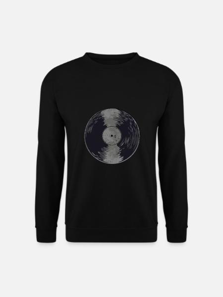 Schallplatte Schallplatten Plattenspieler Geschenk - Unisex Pullover - Schwarz