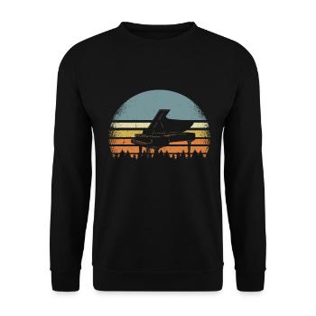 Piano Keyboard Pianists Piano Piano Piano Piano Pianist - Unisex Sweatshirt - black - Front - Alina (178cm) & Michal (187cm)