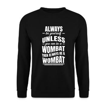 Wombat Australie Proies De Wombats - Sweat-shirt Unisexe - noir - Devant - Alina (178cm) & Michal (187cm)