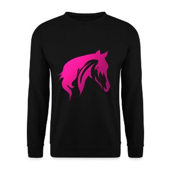 Chevaux, Équitation, Dressage, Mode équestre, Filles, Femmes - Sweat-shirt Unisexe - noir - Devant - Alina (178cm) & Michal (187cm)