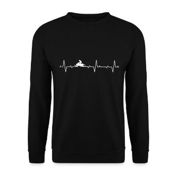 Snowmobile snowmobile snowmobile driver - Unisex Sweatshirt - black - Front - Alina (178cm) & Michal (187cm)