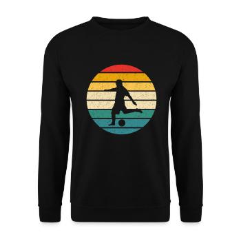 Football footballeur footballeur stade de football - Sweat-shirt Unisexe - noir - Devant - Alina (178cm) & Michal (187cm)