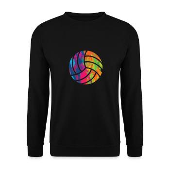 Volleyball Volleyballer Beachvolleyball Pritschen - Unisex Pullover - Schwarz - Vorne - Alina (178cm) & Michal (187cm)