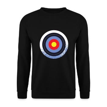 Bogenschießen Bogenschiessen Bogensport - Unisex Pullover - Schwarz - Vorne - Alina (178cm) & Michal (187cm)
